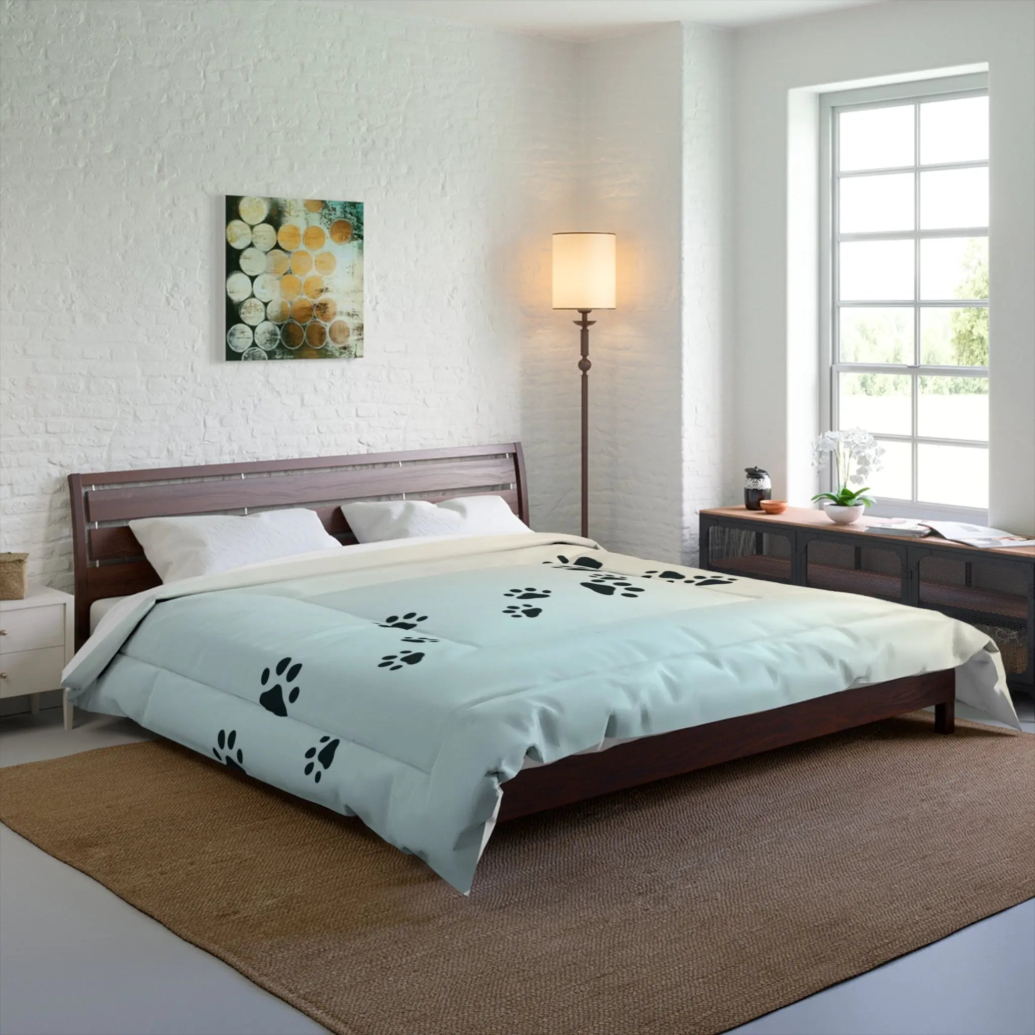 Kitty Tracks Comforter - Cozy Pet Lover Bedding